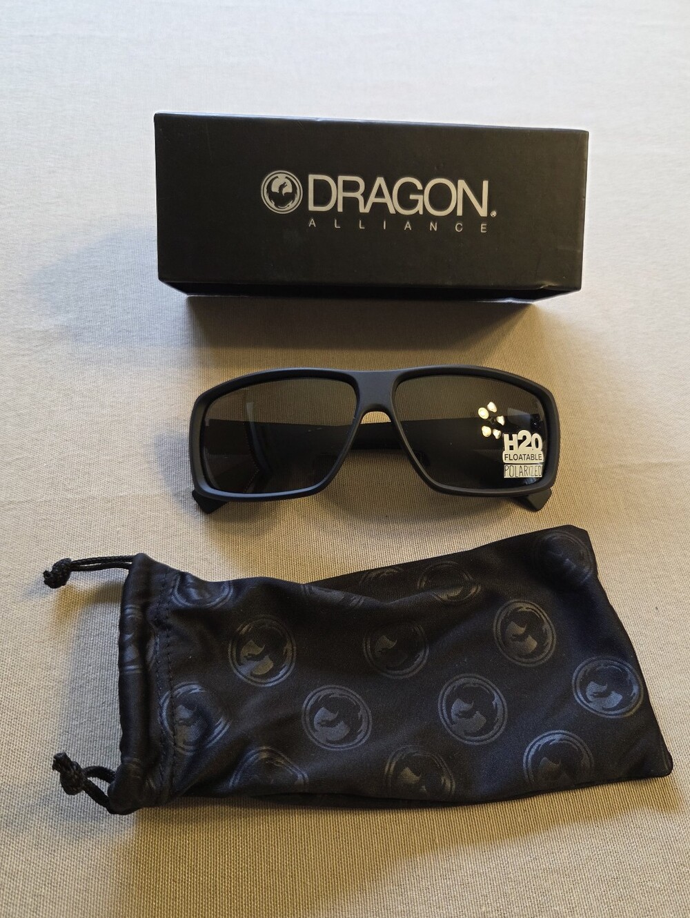 Dragon Alliance Double Dos Floatable Polarized Sunglasses Matte Grey-P2 H20